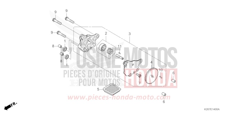 OIL PUMP for MSX GROM A SPLENDID BLUE (B219) from 2023